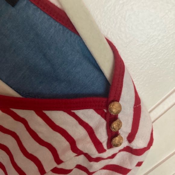 *HP* LeShop, red and white striped T-Shirt- Dress, S - Picture 9 of 16